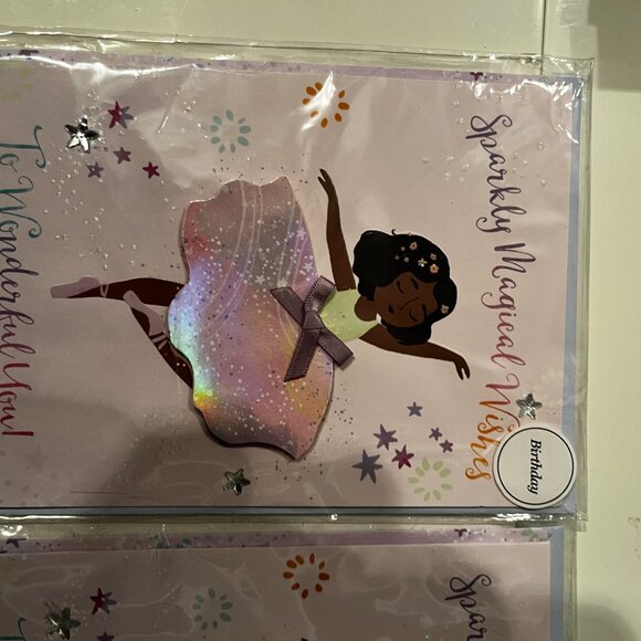 Birthday Cards for Kids - Ballerina (Lots of 5 / NEW) - Picture 7 of 13
